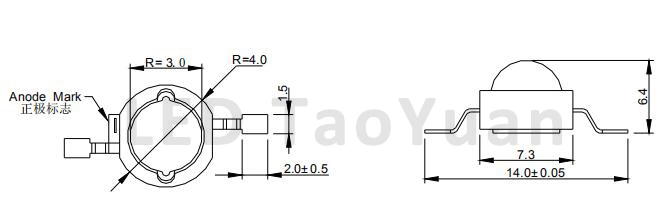 LED IR Lamp 930-940nm 1chip 1W