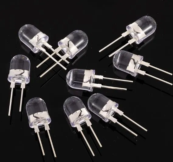 Ландшафтное освещение Светодиод высокой мощности 0,75 Вт Белый Круглый светодиод диаметром 10 мм